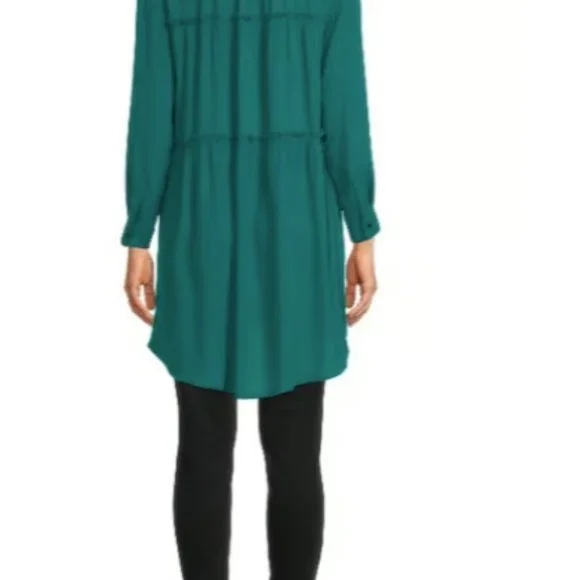 NWT Pioneer Woman Micro Ruffle Tiered Tunic, sz: L - Picture 4 of 4